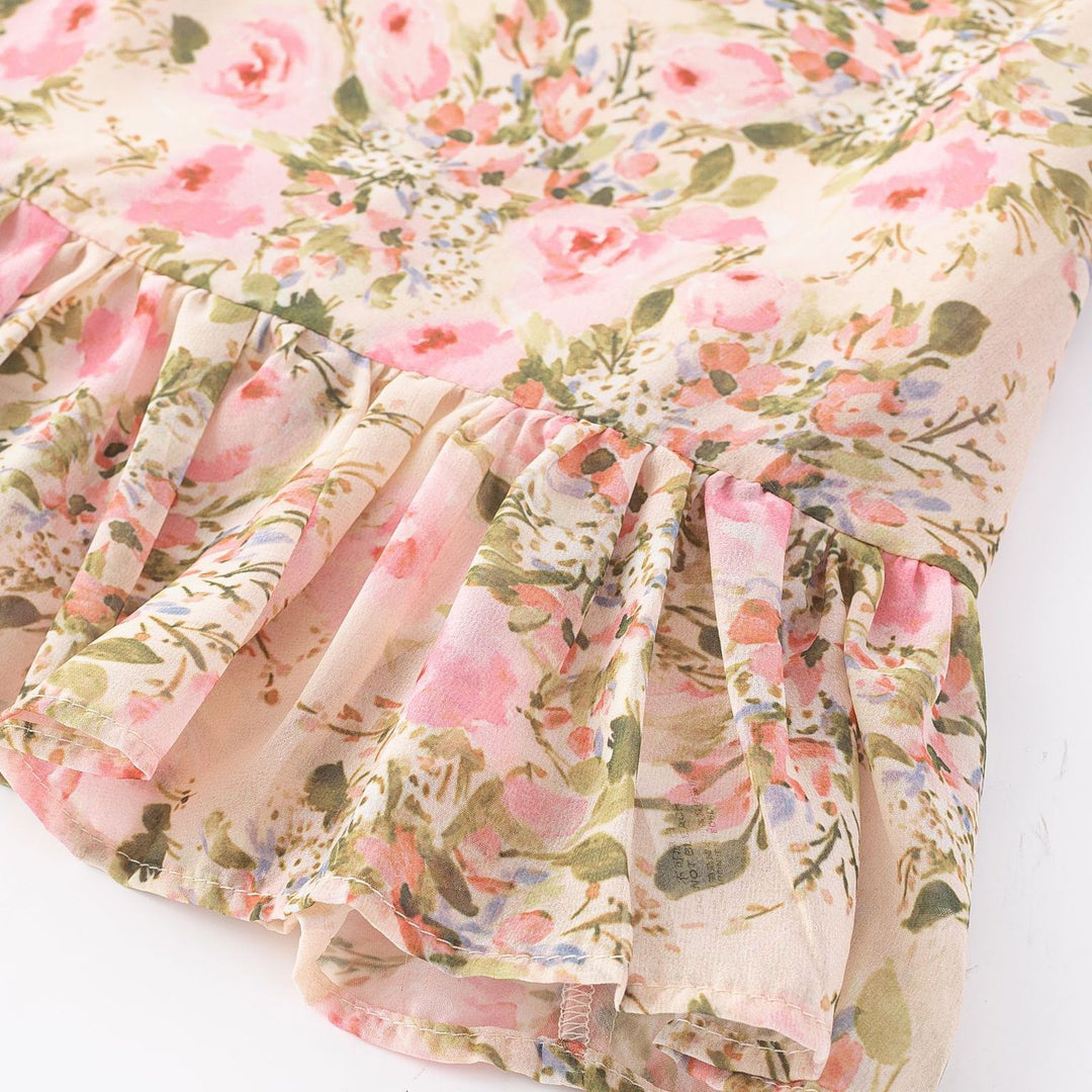 Lace lace floral slimming short skirt dress