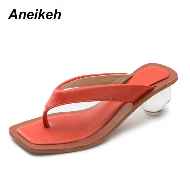 The Marguerite Clear Heel Sandals