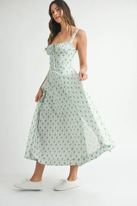 Floral  Lace Midi Dress