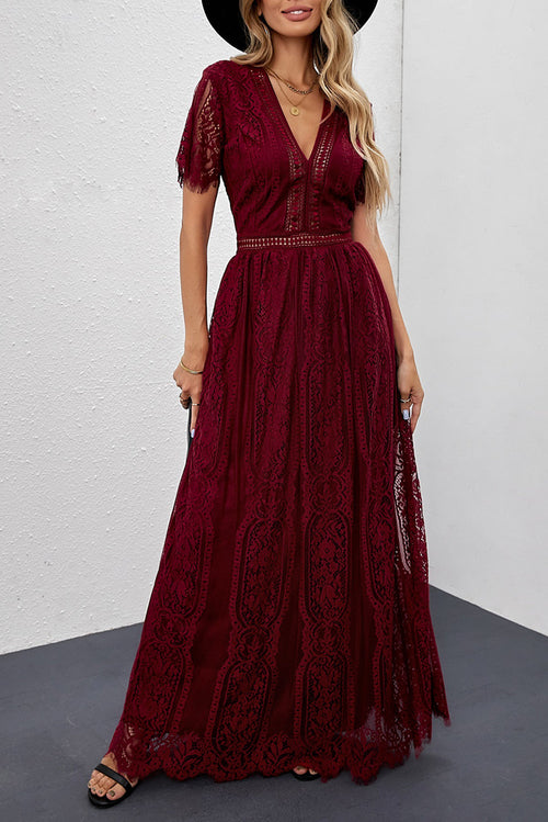 Fiery Heart Lace Dress