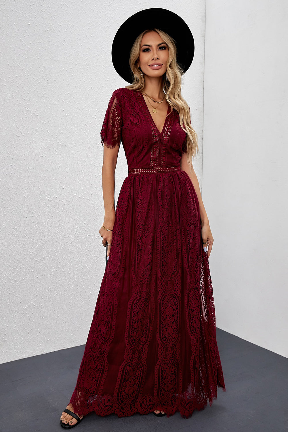 Fiery Heart Lace Dress