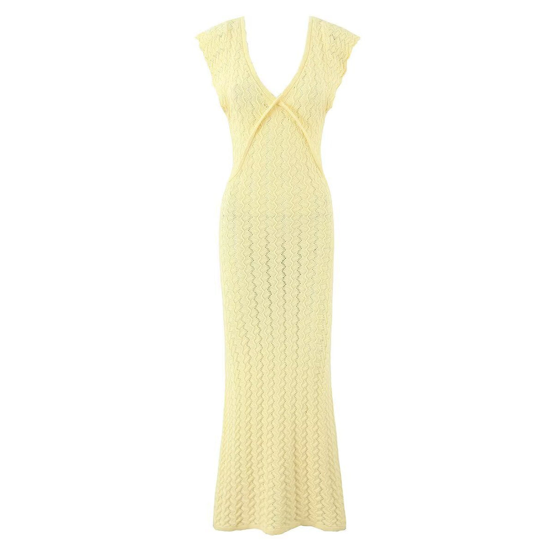 V-neck sleeveless dress