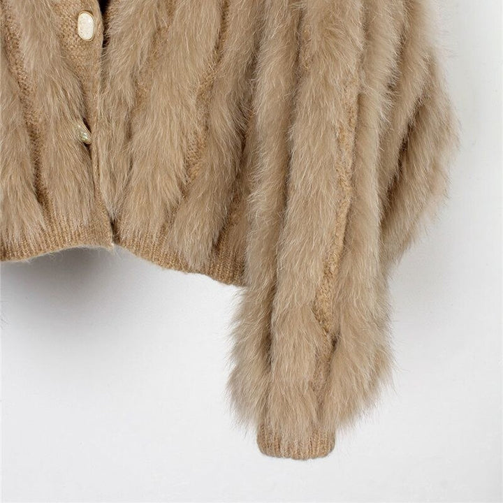 Winter New Fox Car Strip Sweater Women&