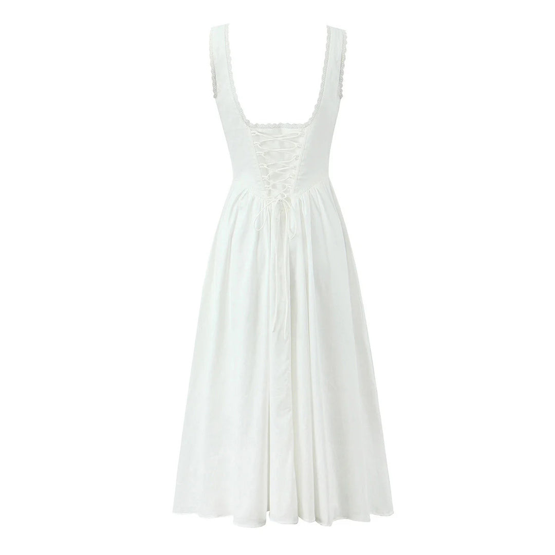 Tailored fishbone vest dress