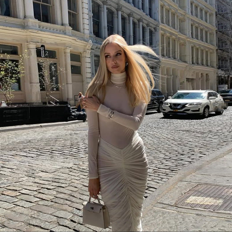 Mesh dress mid length