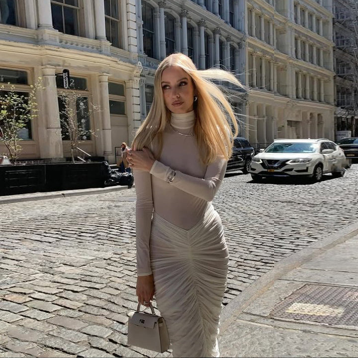 Mesh dress mid length