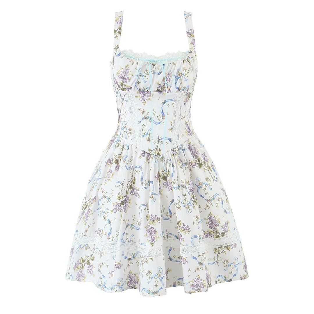 Lace lace short suspender dress for women
