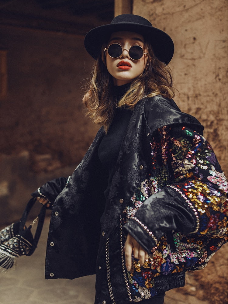 Heavy Industry Sequins Down Jacket Women&