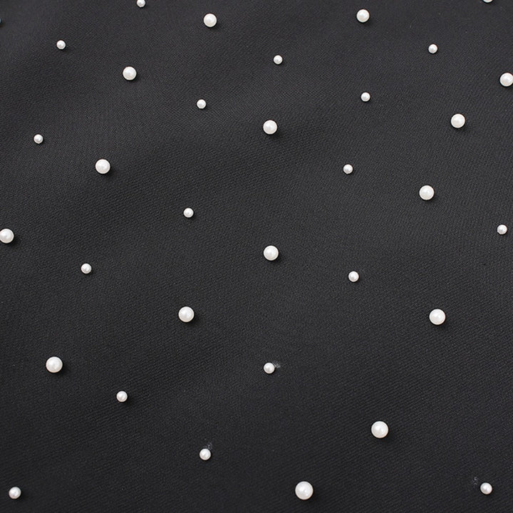 French heavy industry high-end feeling diamond studded nail bead strapless long dress for women&