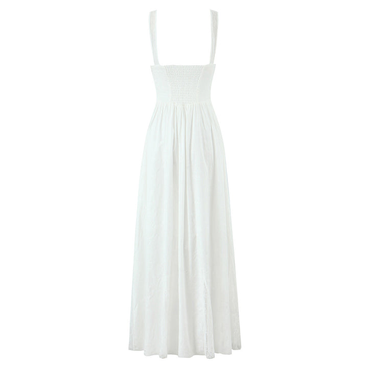 White lace patchwork dress
