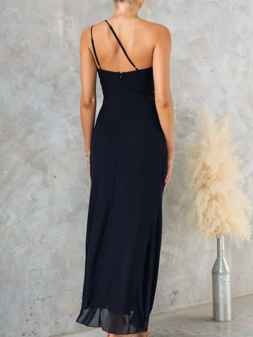 Ruffle Slit Dress