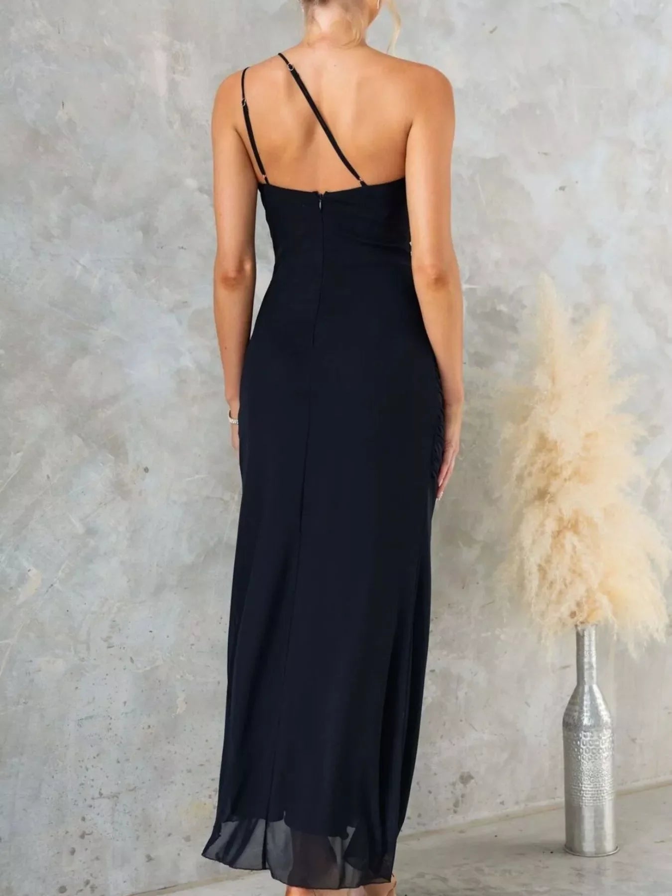 Ruffle Slit Dress