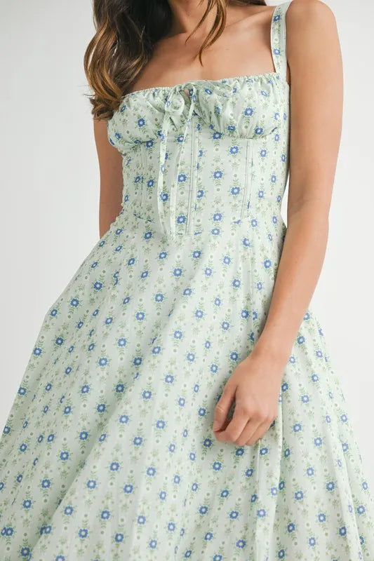 Floral  Lace Midi Dress