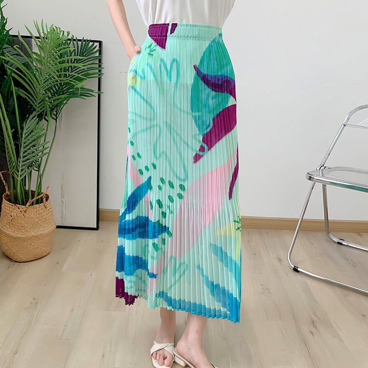 A half skirt pleated skirt women&