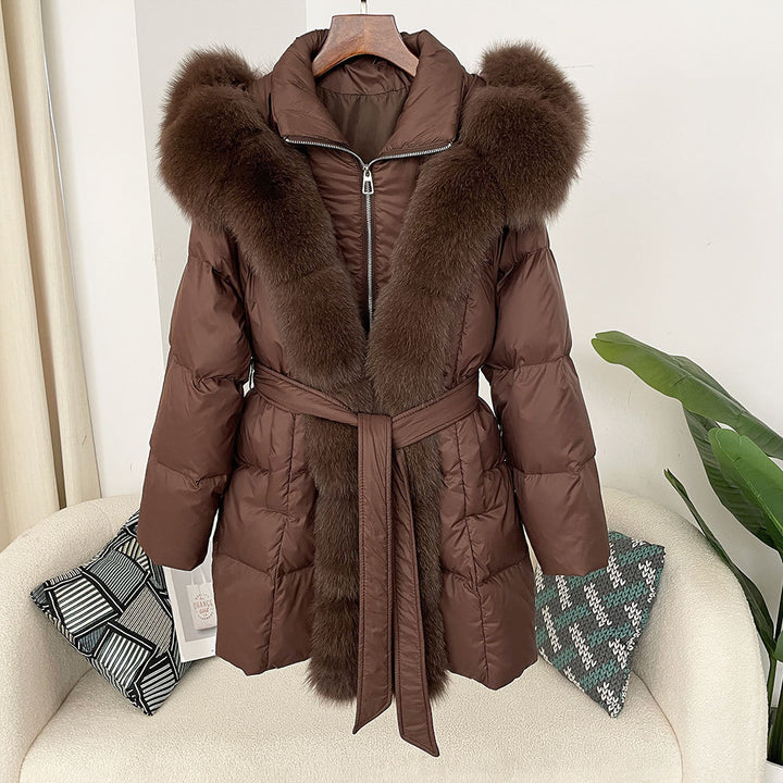 Hooded down jacket women&