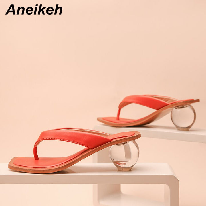 The Marguerite Clear Heel Sandals