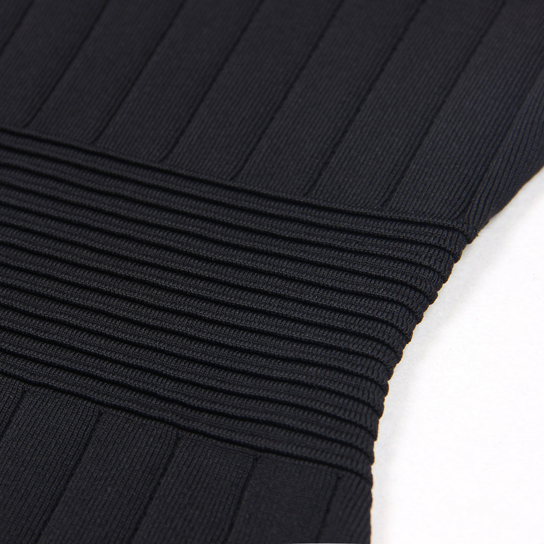 New fashionable and high-quality knitted collar slim fit short sleeved dress
