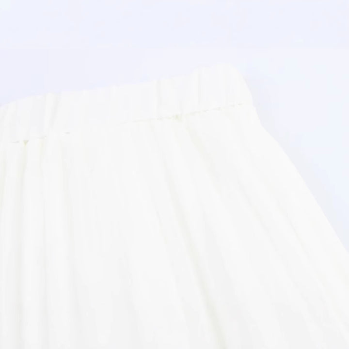 High waist slimming A-line half skirt pleated long skirt for women