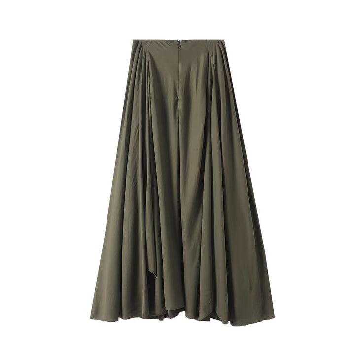 High waist slimming A-line irregular skirt half skirt for women