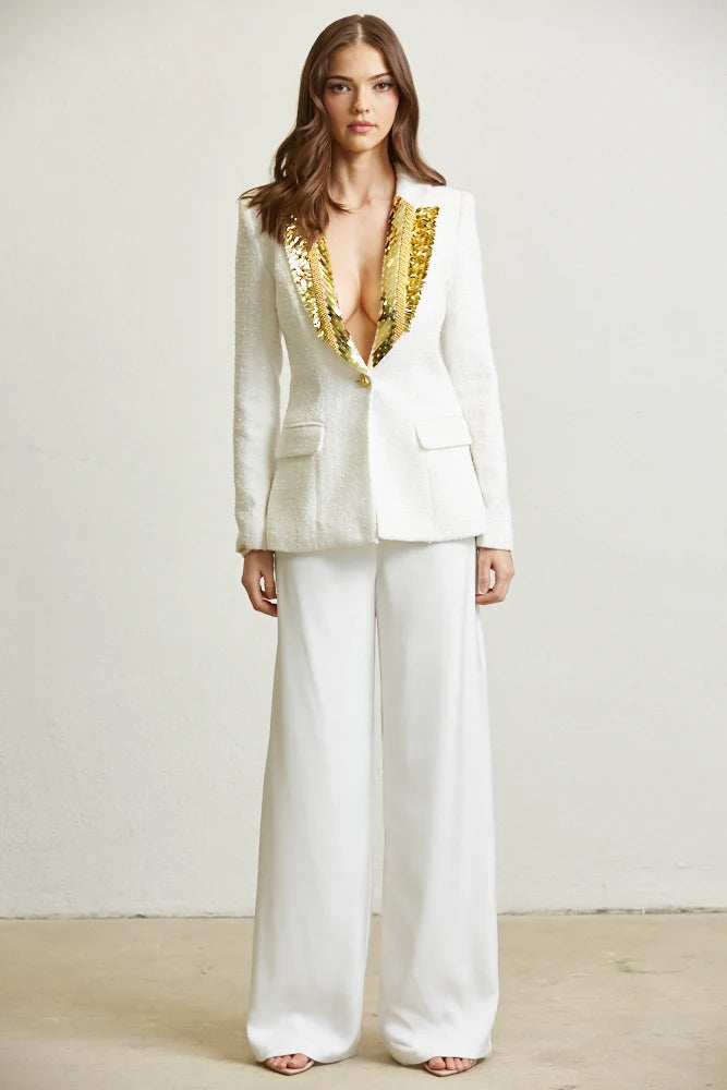 Gold Sequin Blazer