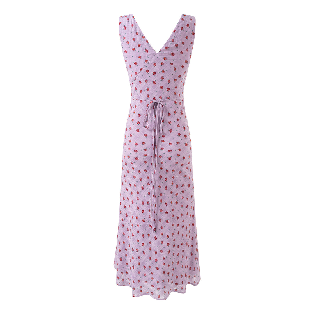 V-Neck Sleeveless Dress
