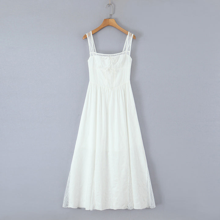 White lace patchwork dress
