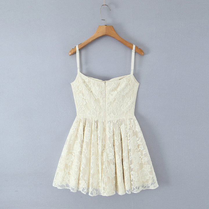 Lace patchwork camisole dress