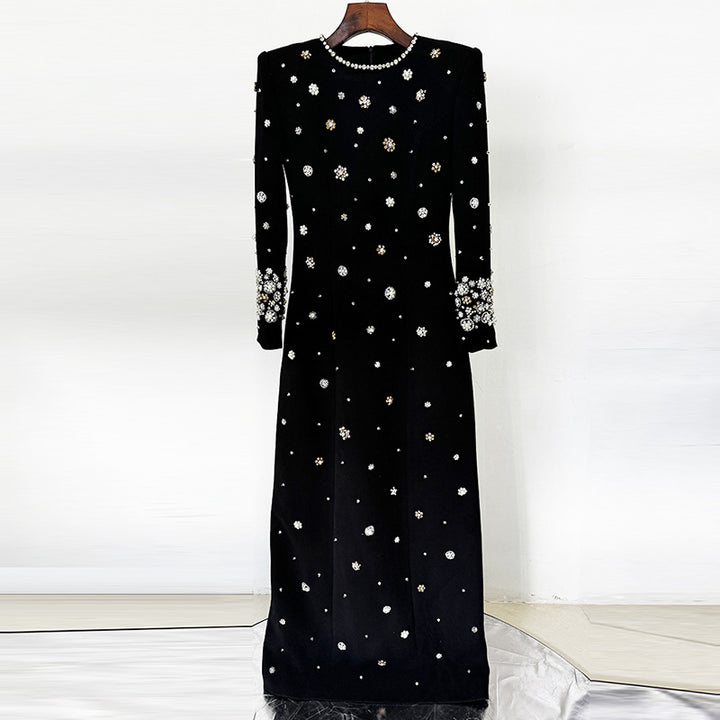 European and American fashion slim fit long dress formal dress long skirt