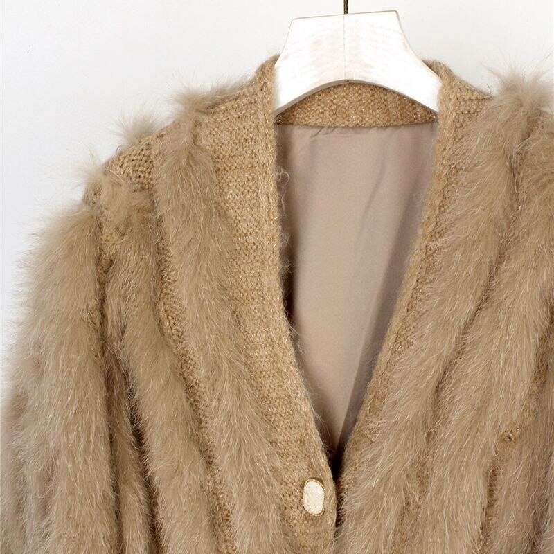 Winter New Fox Car Strip Sweater Women&