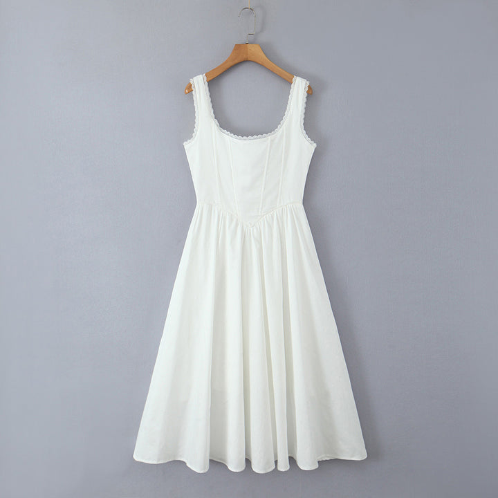 Tailored fishbone vest dress