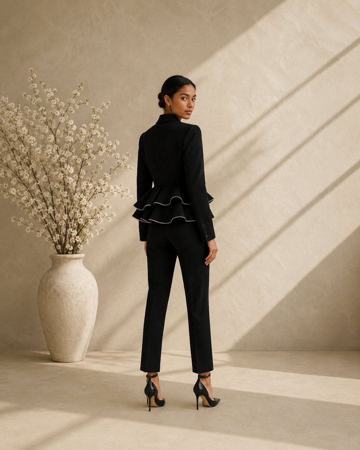 The Serena Ruffle Suit Set