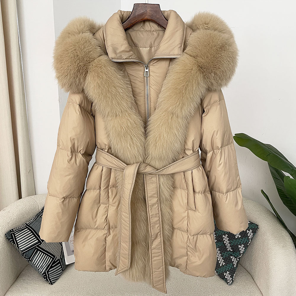 Hooded down jacket women&