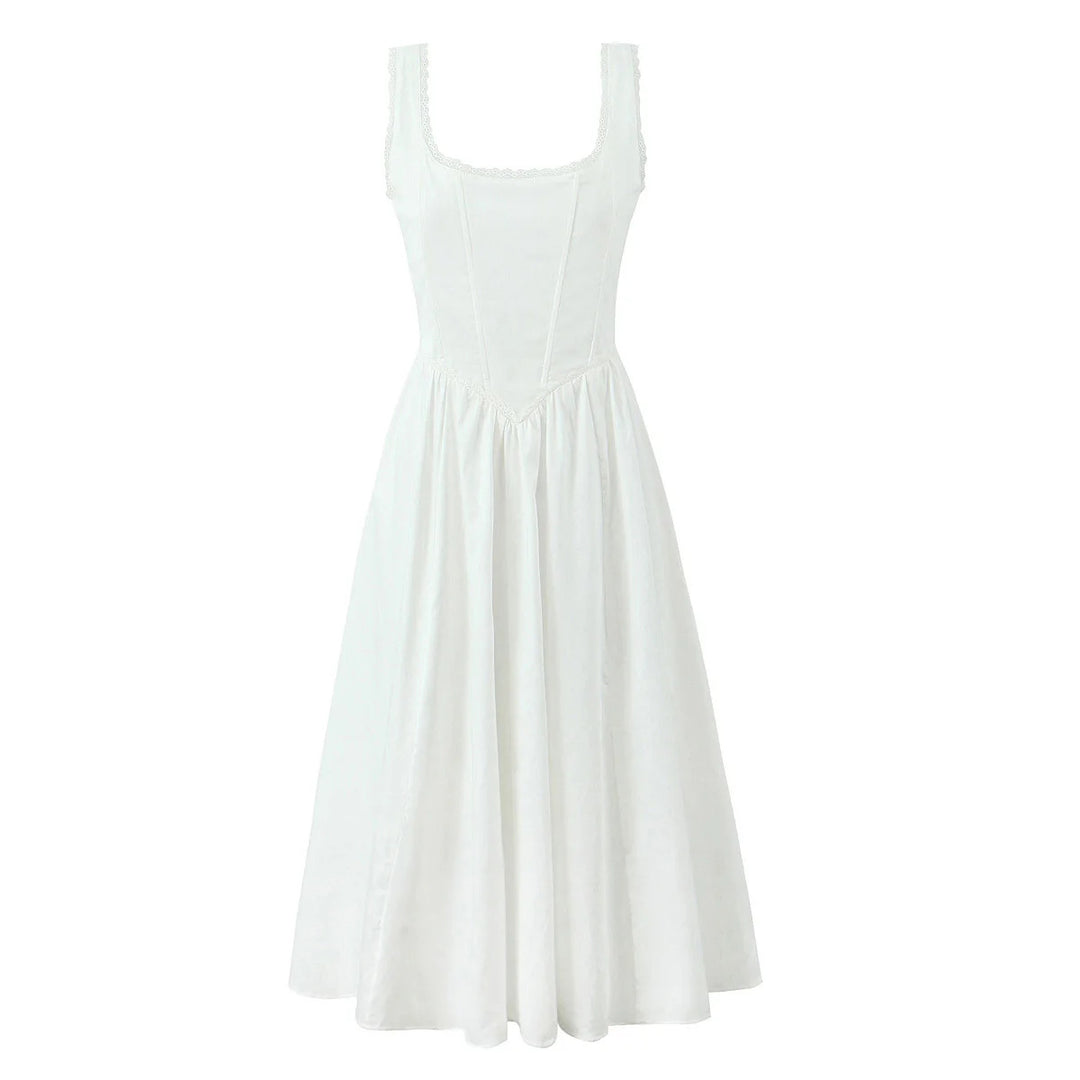Tailored fishbone vest dress