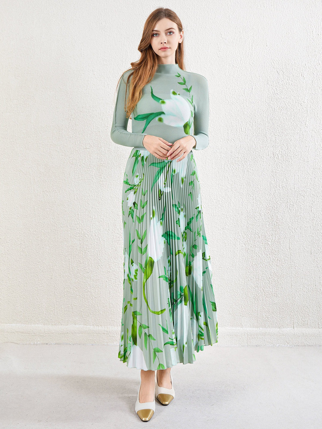 Half skirt two-piece set for women&