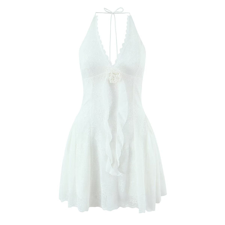 Embroidered Floral Fitted Bodycon Strapless Dress for Women