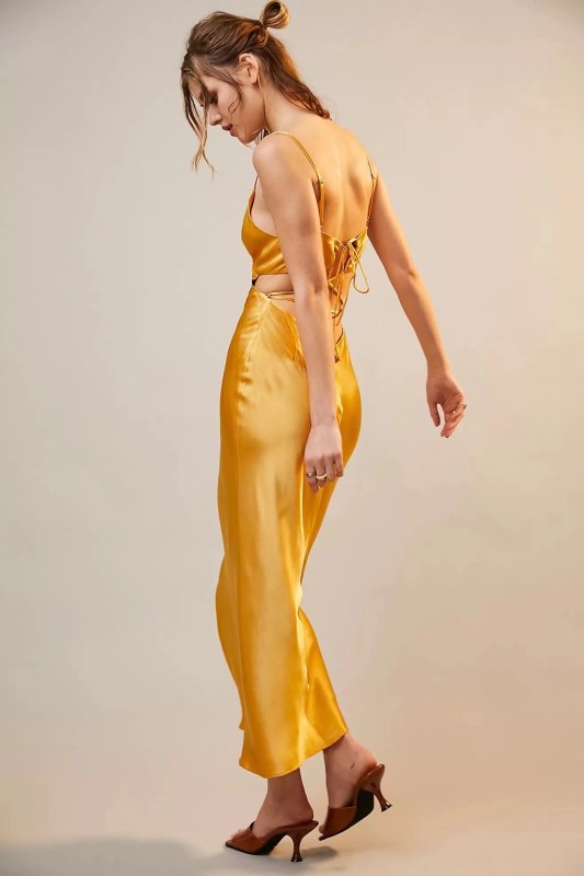 The Odalys Satin Suspender Dress