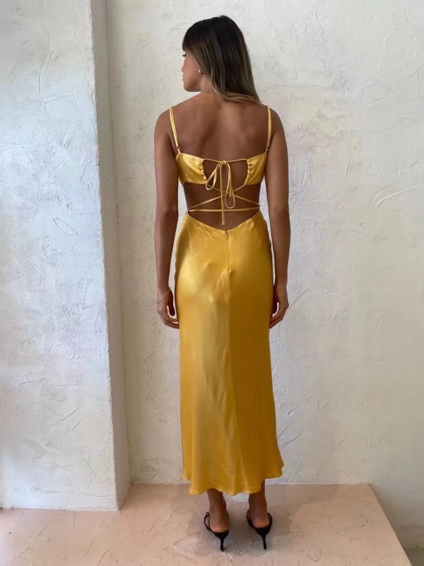 The Odalys Satin Suspender Dress