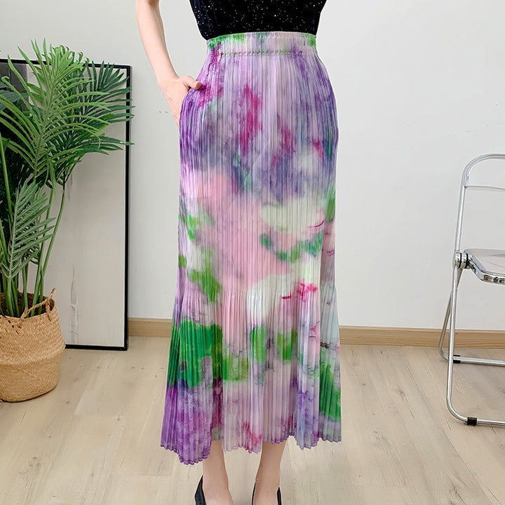 A half skirt pleated skirt women&