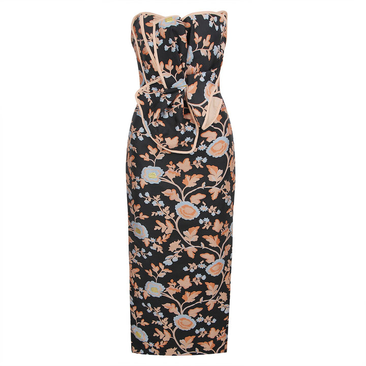 Summer New Fashion Sexy Temperament Color Wrap Chest And Hip Dress for Women