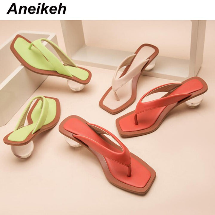 The Marguerite Clear Heel Sandals