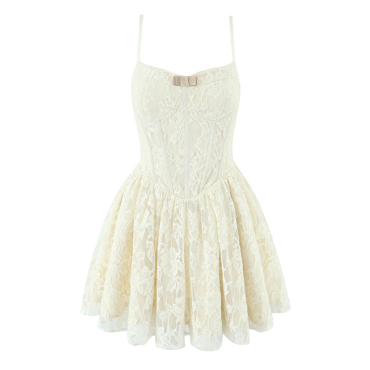 Lace patchwork camisole dress