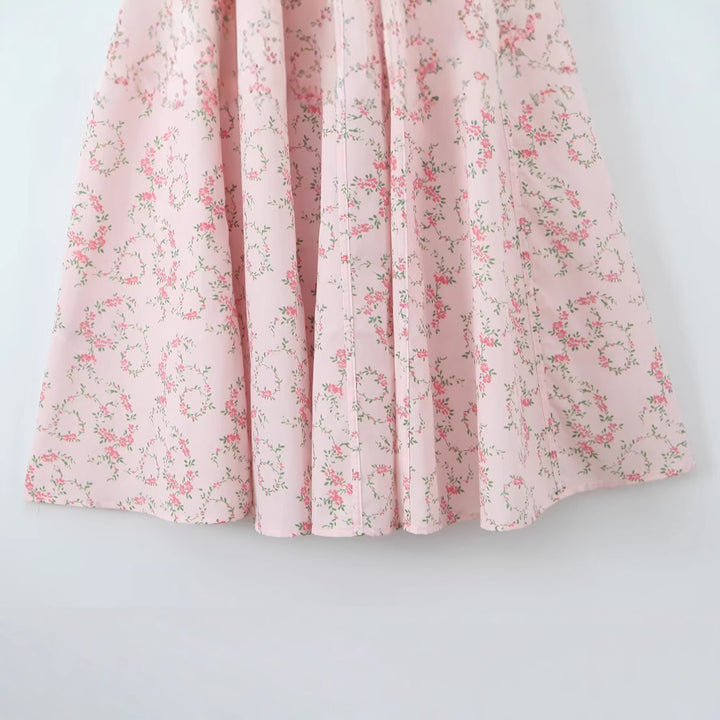 Floral tied long camisole dress for women