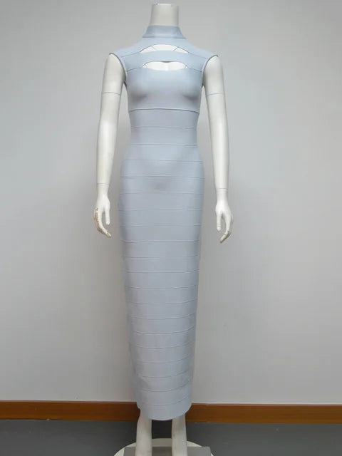 Grey Bandage Dress Women&
