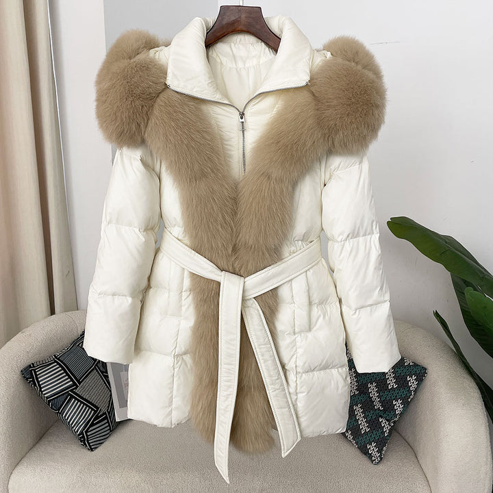 Hooded down jacket women&