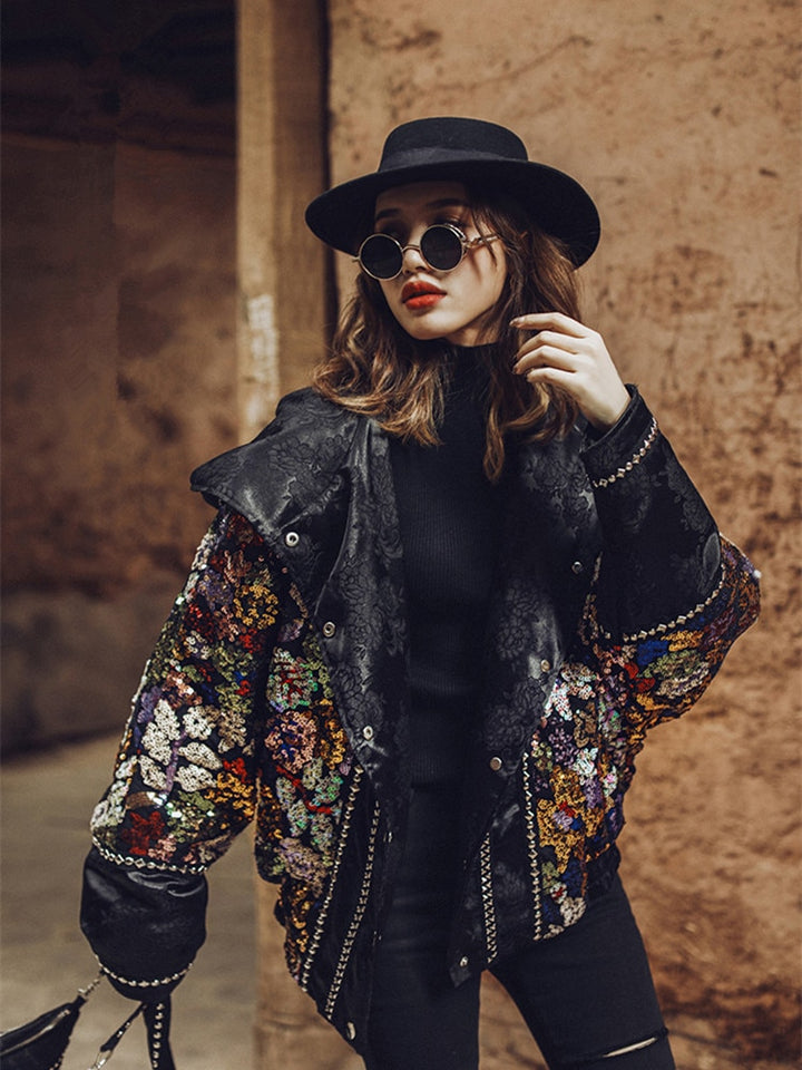 Heavy Industry Sequins Down Jacket Women&