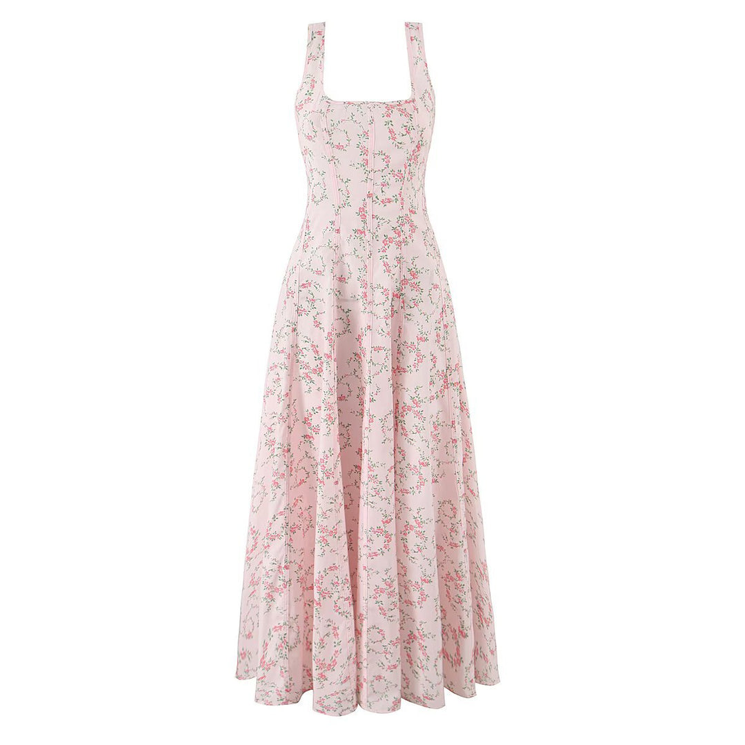 Floral tied long camisole dress for women