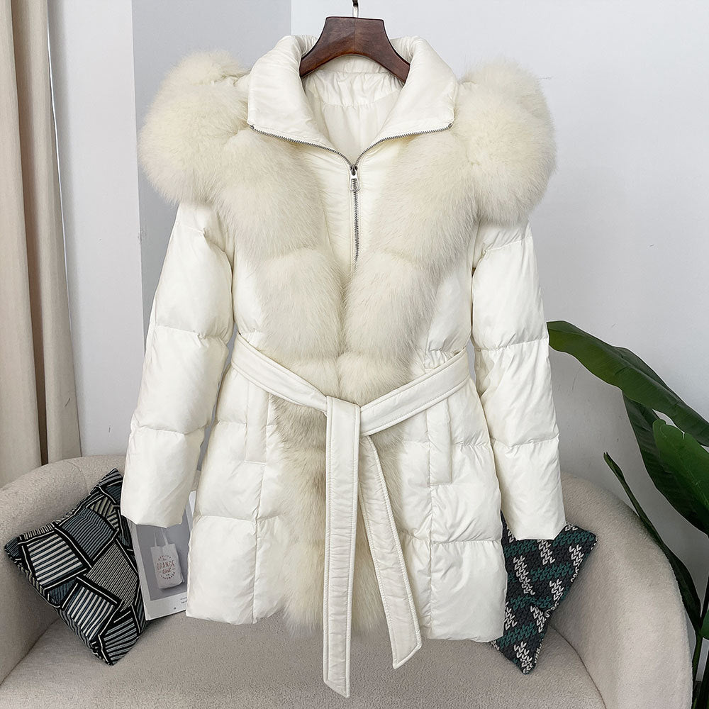 Hooded down jacket women&