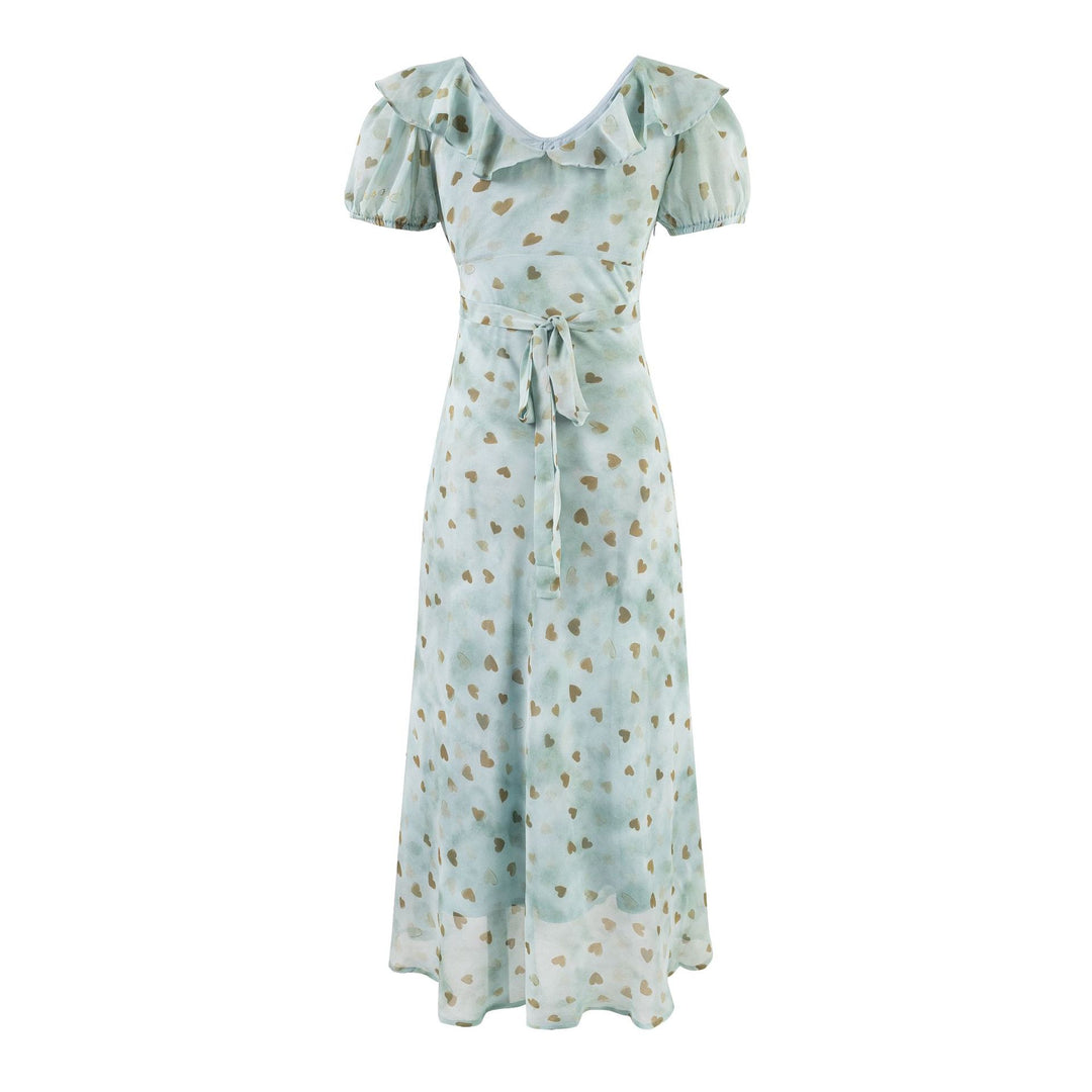 Floral Print Dress with Slim Fit