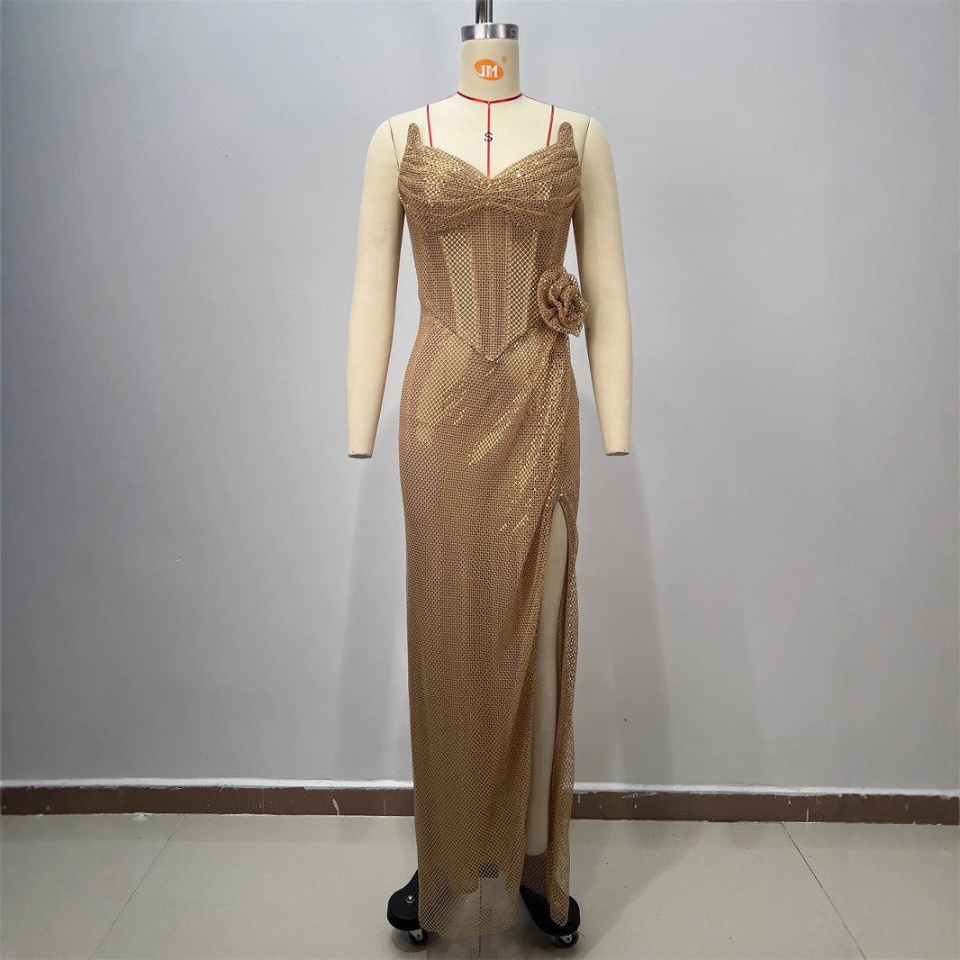 Summer New Fashion Spicy Girl Strapless Long Dress Women&