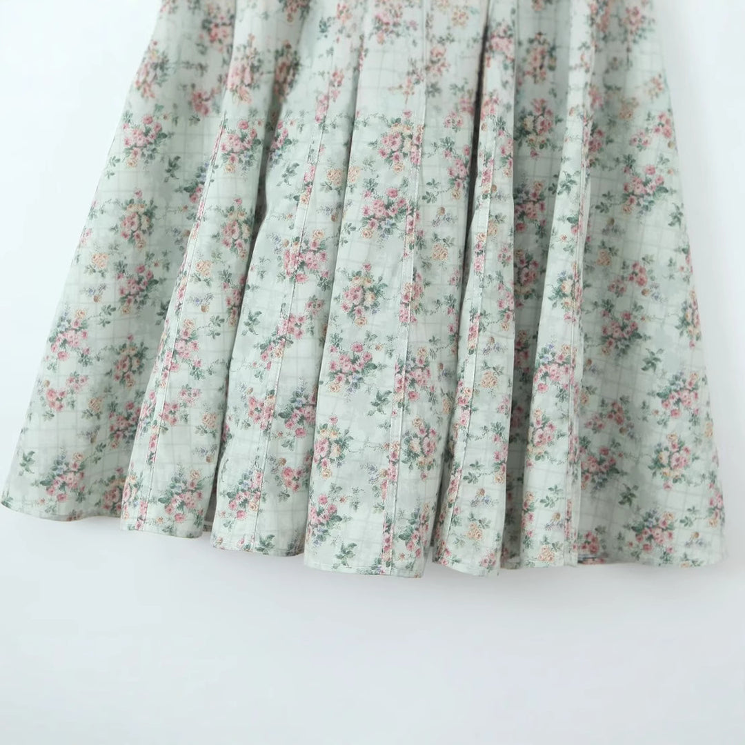 Back strap sleeveless printed long dress